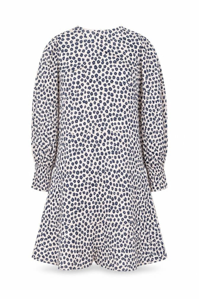 Marks & Spencer Womens Pink Floral Viscose A-Line Size 8 Round Neck Zip