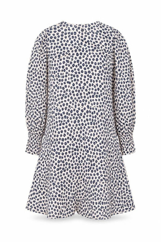 Marks & Spencer Womens Pink Floral Viscose A-Line Size 8 Round Neck Zip
