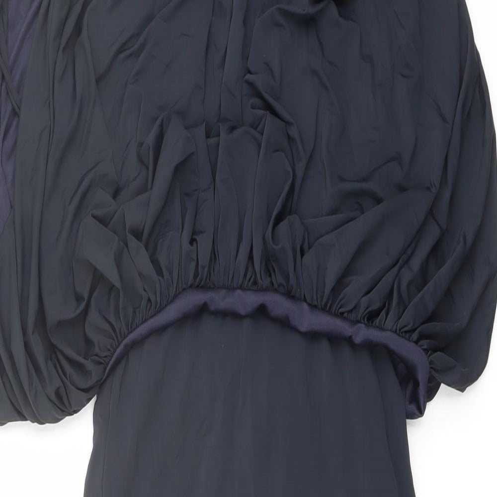 Zara Womens Grey Polyamide A-Line Size S Boat Neck Pullover