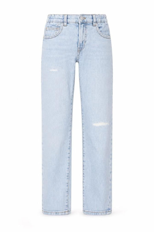 Zara Boys Blue Cotton Straight Jeans Size 10 Years Regular Button - Distressed