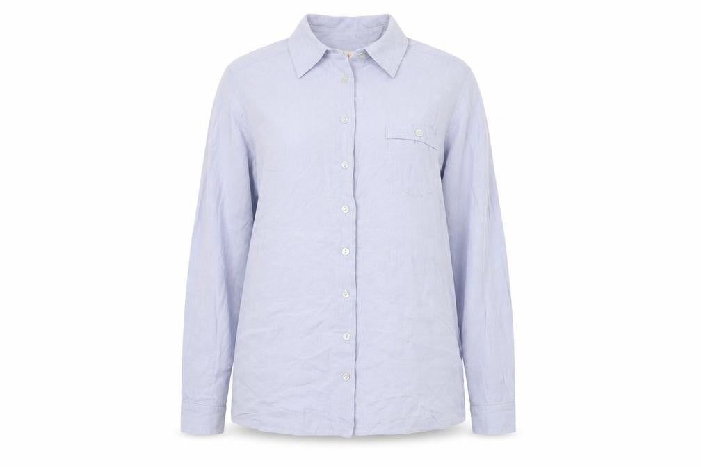 Dorothy Perkins Womens Blue Lyocell Basic Button-Up Size 12 Collared