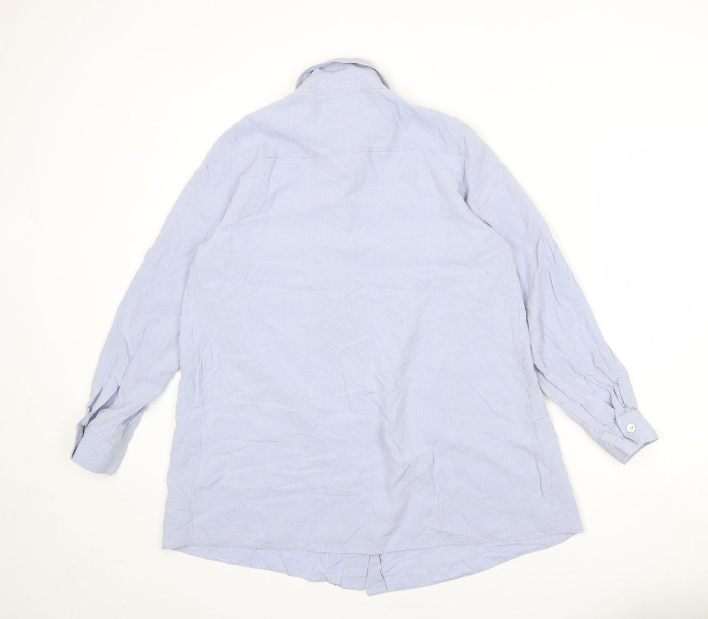 Dorothy Perkins Womens Blue Lyocell Basic Button-Up Size 12 Collared