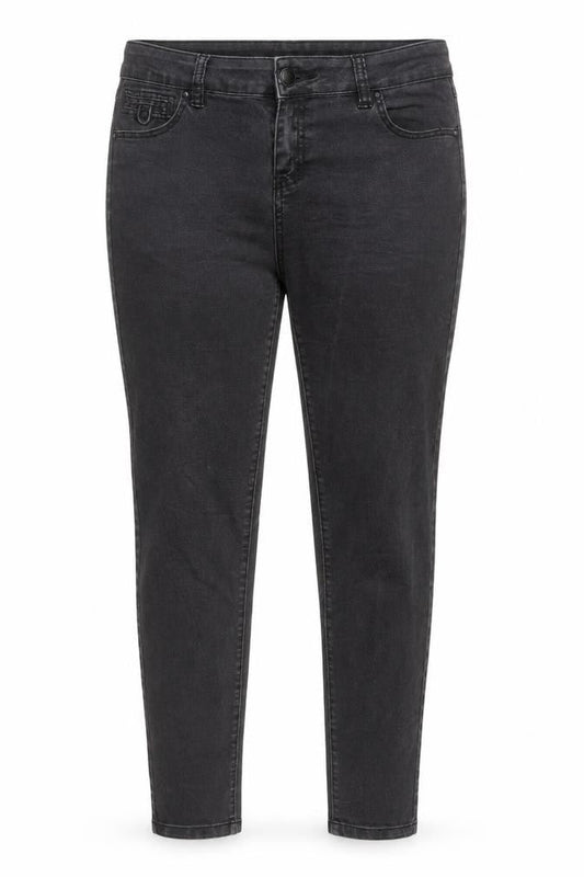 Yes Yes Womens Grey Cotton Skinny Jeans Size 14 L28 in Regular Zip