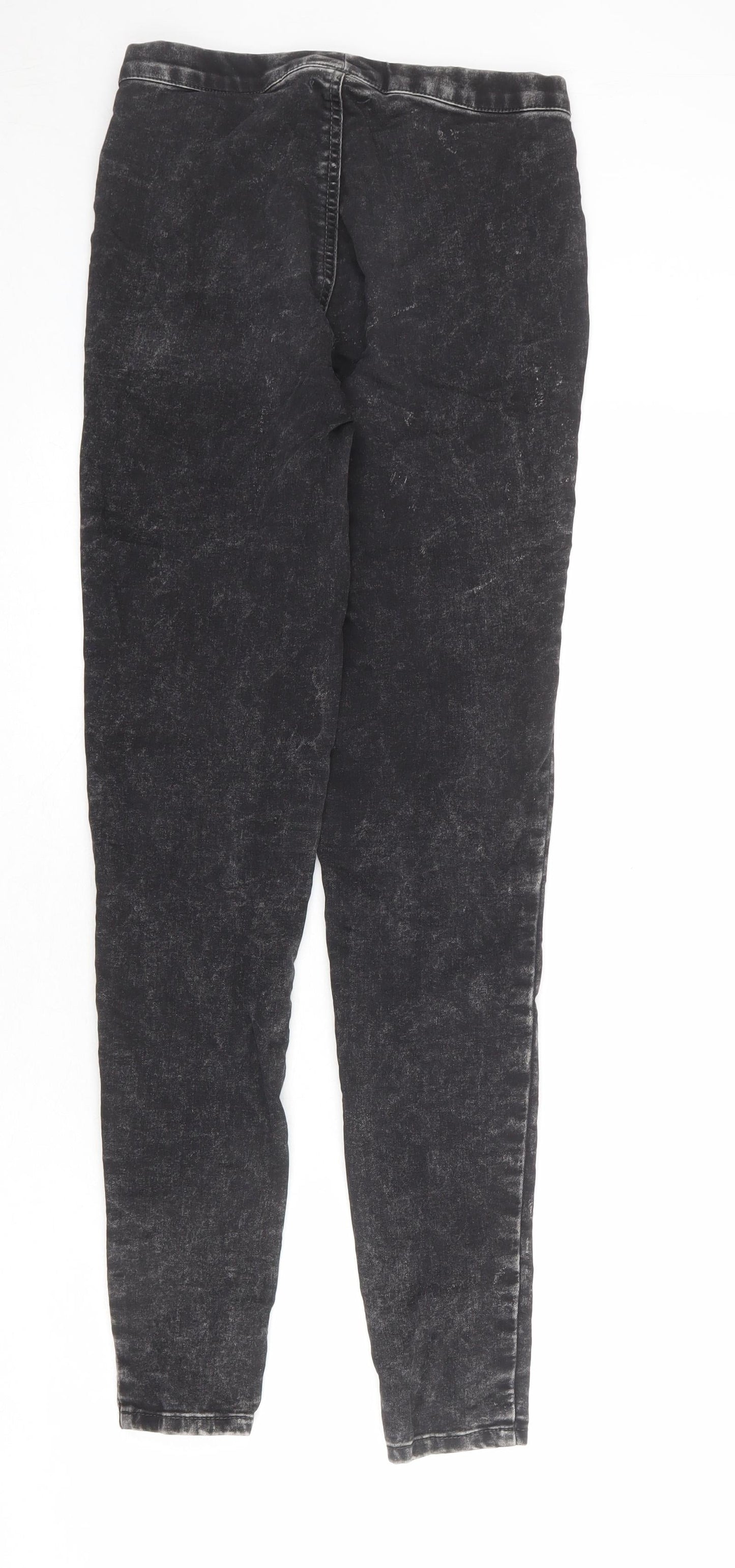 Kiabi Womens Black Cotton Jegging Jeans Size 6 L29 in Regular - Acid Wash
