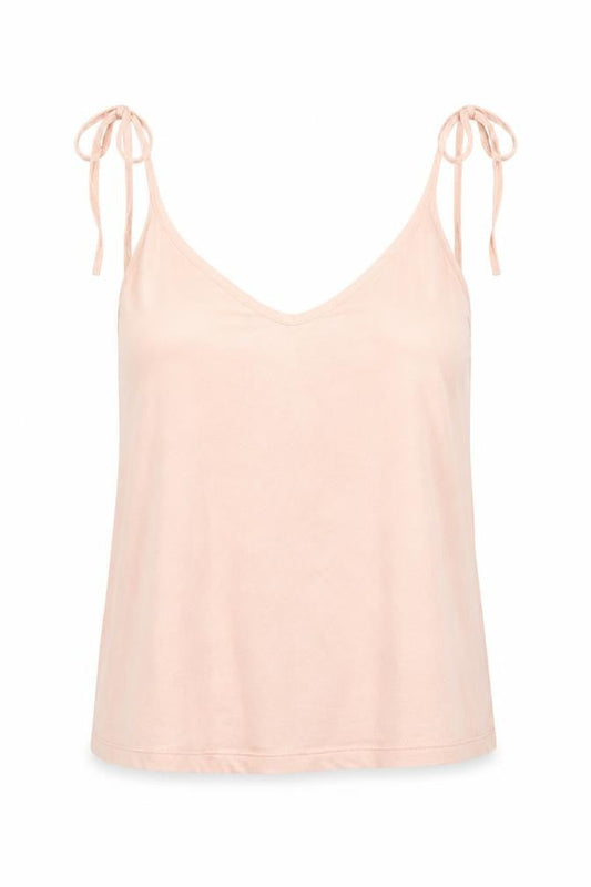 & Other Stories Womens Pink 100% Cotton Camisole Tank Size 14 V-Neck - Tie Shoulder Detail
