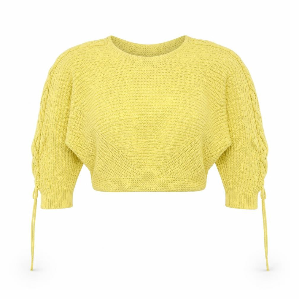 Miss Selfridge Womens Green Round Neck Acrylic Pullover Jumper Size 14