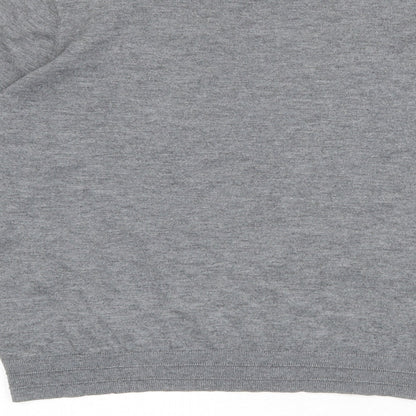Topshop Womens Grey Round Neck Polyester Pullover Jumper Size 16