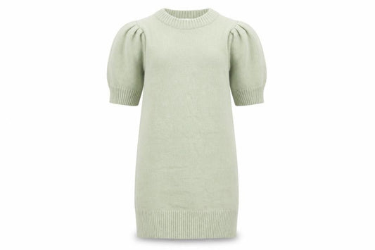 Miss Selfridge Womens Green Acrylic Jumper Dress Size 4 Round Neck Pullover