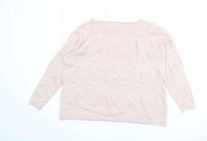Back view of Only women’s pink round neck viscose jumper, size M
