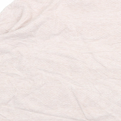 Brand and care label for Only women’s pink round neck viscose jumper, size M