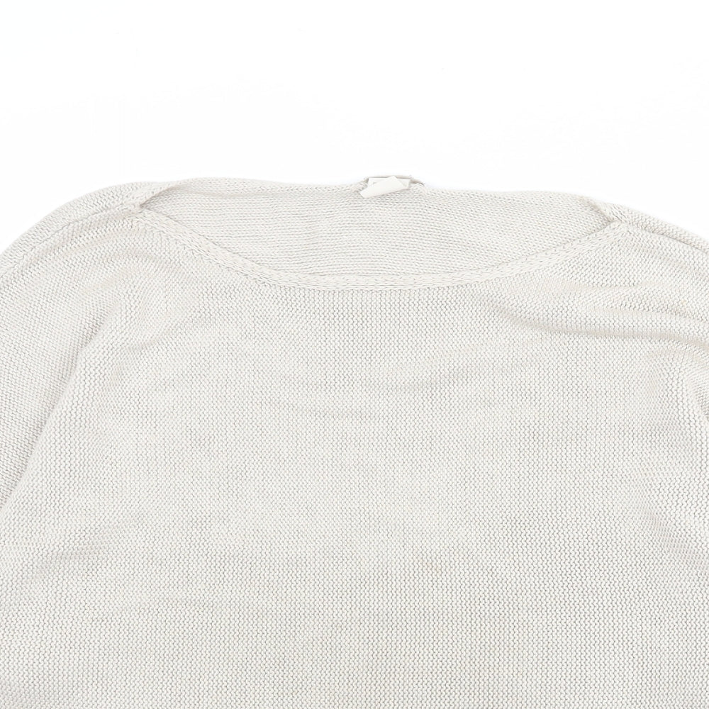 H&M Womens Beige Round Neck Acrylic Pullover Jumper Size M