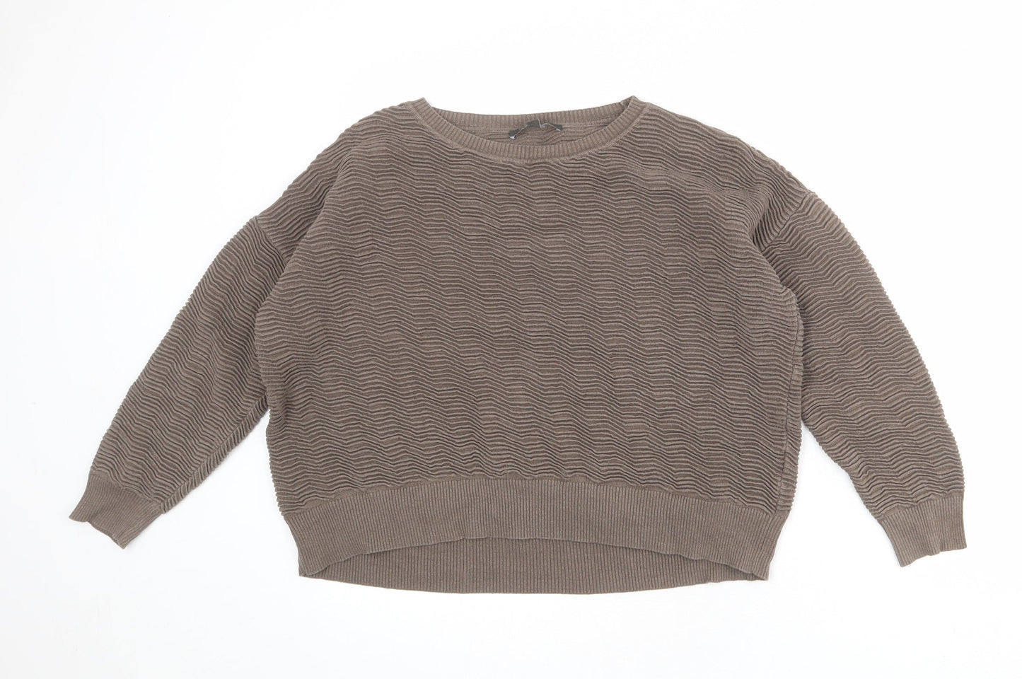 French Connection Womens Brown 100% Cotton Pullover Sweatshirt Size M Pullover