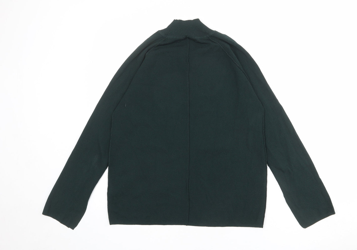 NEXT Womens Green High Neck Viscose Pullover Jumper Size 8