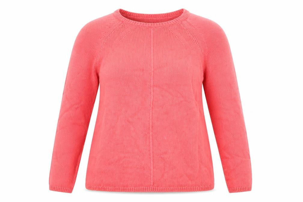 Marks & Spencer Womens Pink Round Neck Cotton Pullover Jumper Size M