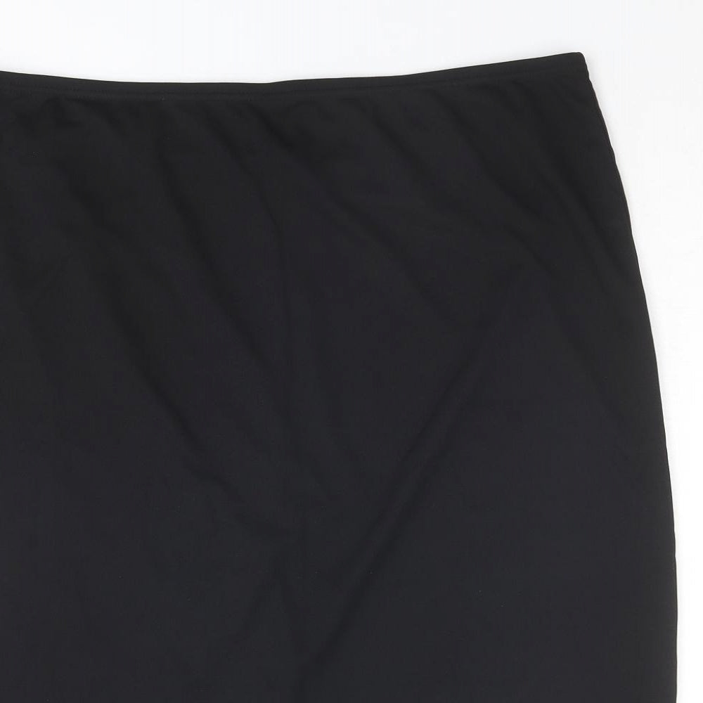 Agenda Womens Black Polyester Trumpet Skirt Size 22