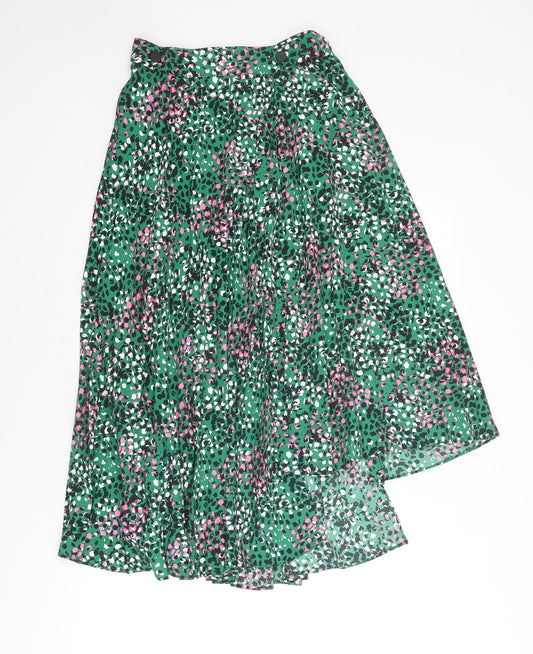 Topshop Womens Multicoloured Geometric Polyester Swing Skirt Size 6