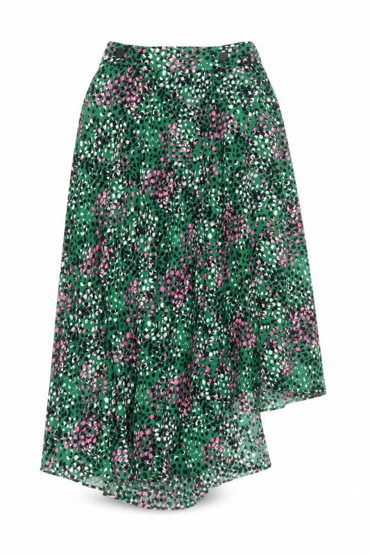 Topshop Womens Multicoloured Geometric Polyester Swing Skirt Size 6