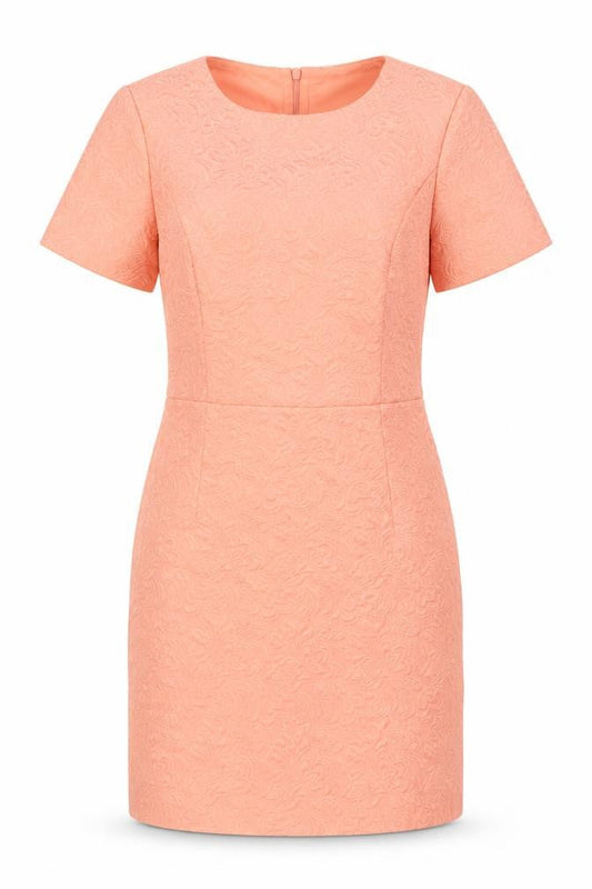 Oasis Womens Pink Geometric Polyester Shift Size 10 Round Neck Zip