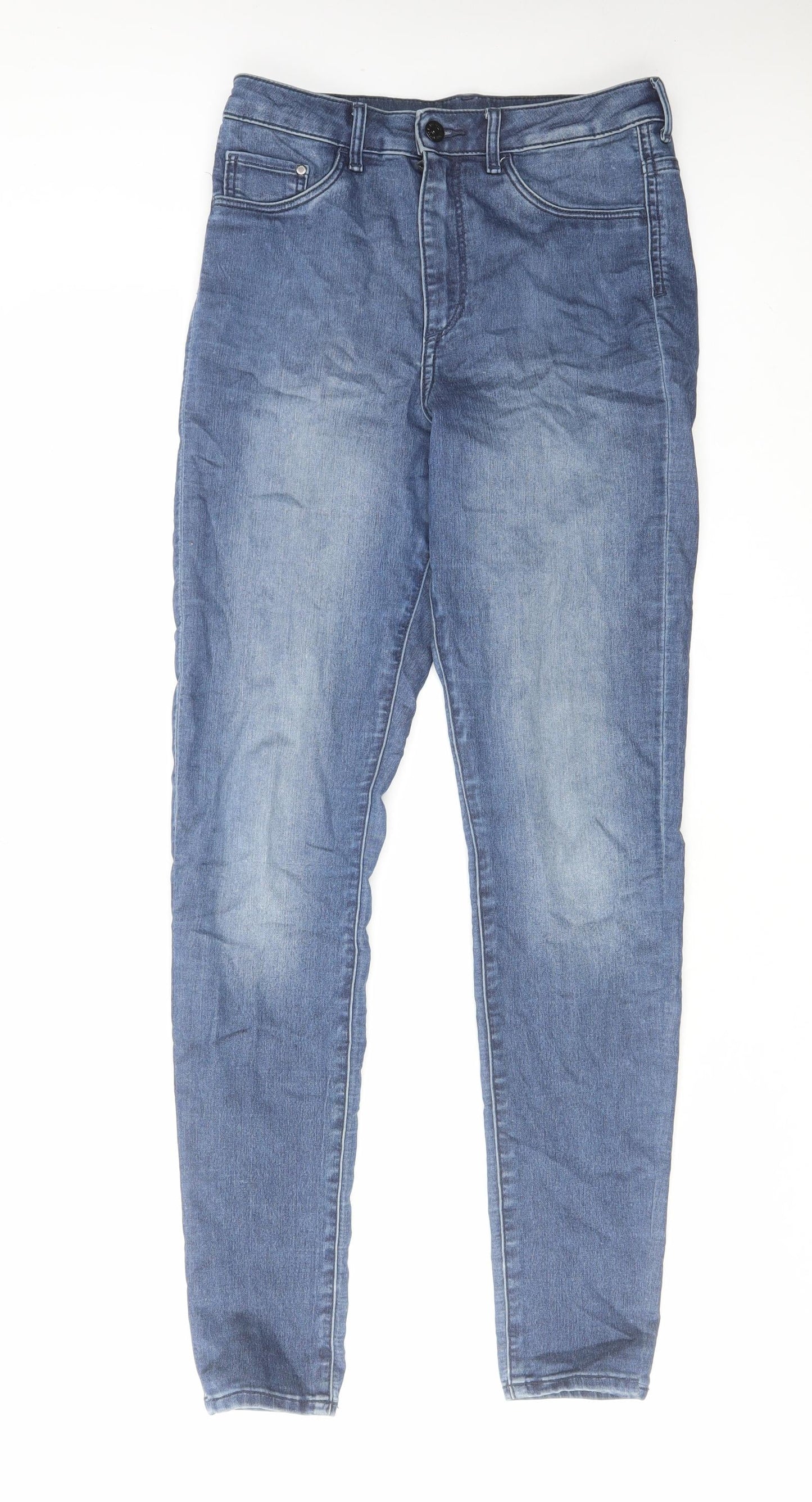 H&M Mens Blue Cotton Skinny Jeans Size 29 in L30 in Regular Zip