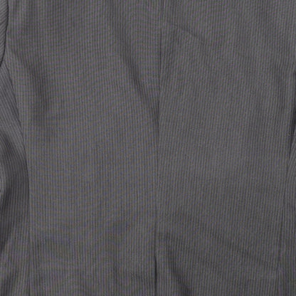 Next Mens Grey Striped Polyester Jacket Suit Jacket Size 44 Regular