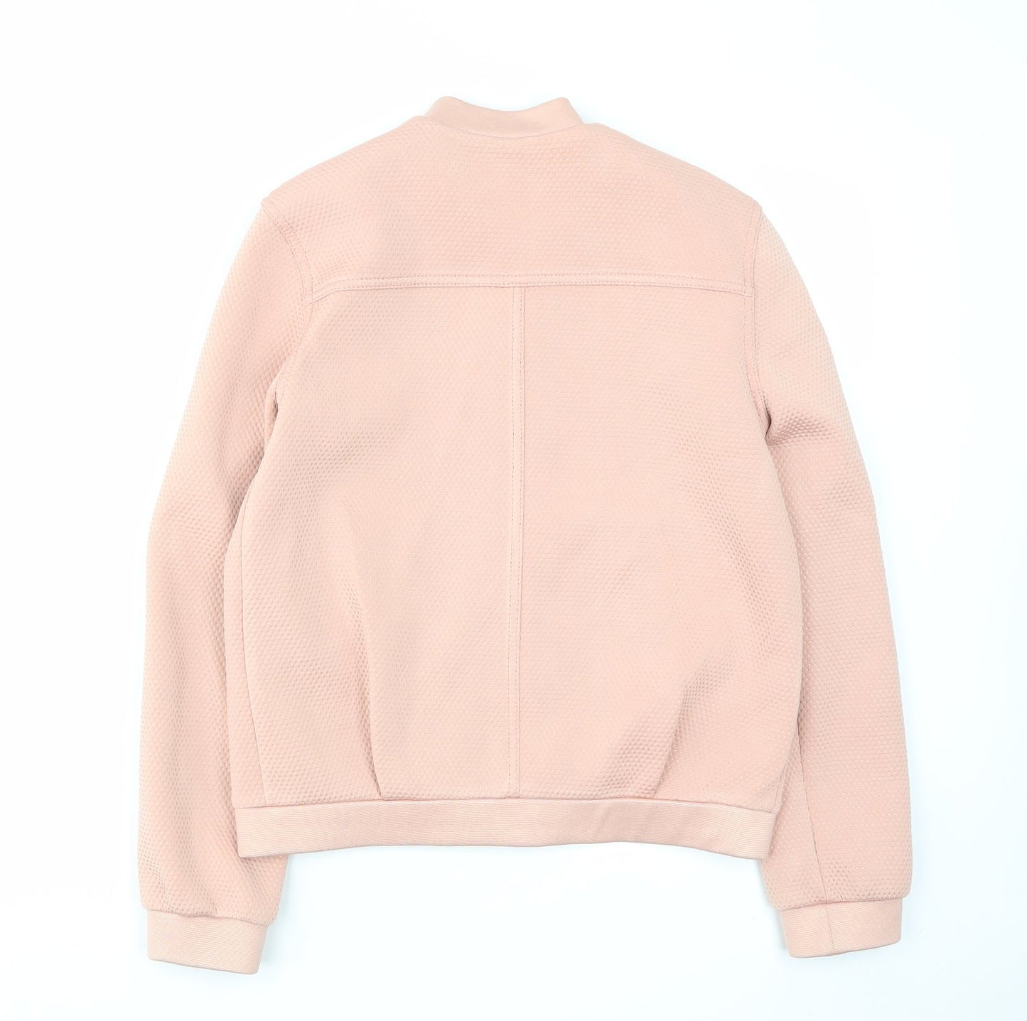 Topshop Womens Pink Herringbone Jacket Size 10 Zip
