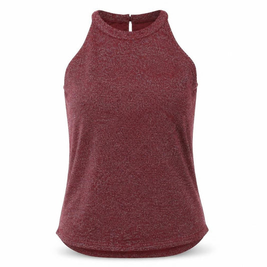Avenue Womens Red Polyester Basic Tank Size 14 Round Neck