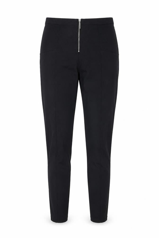 River Island Womens Black Nylon Trousers Size 8 L27 in Regular Zip - Panelled