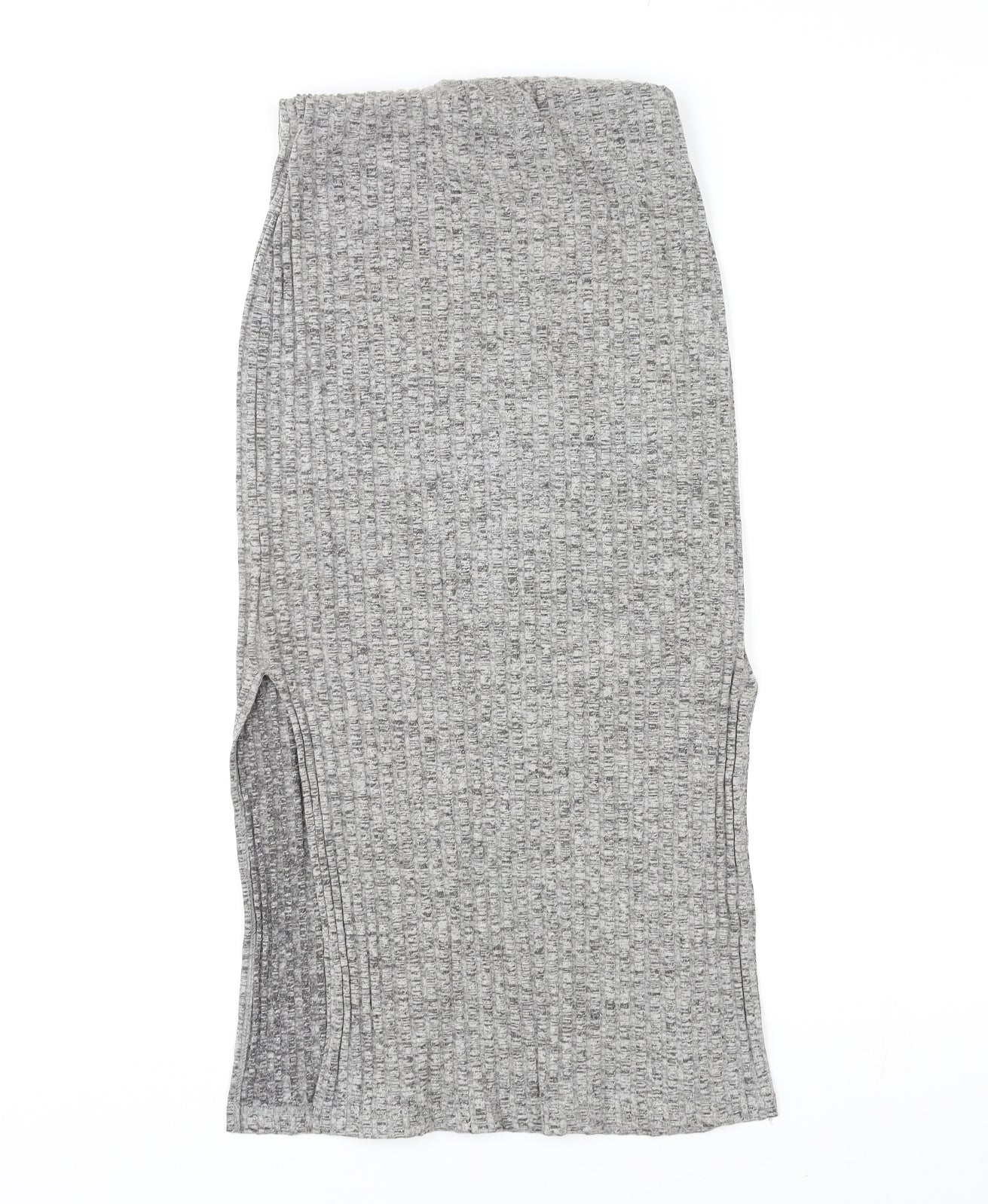 Topshop Womens Grey Cotton A-Line Skirt Size 6