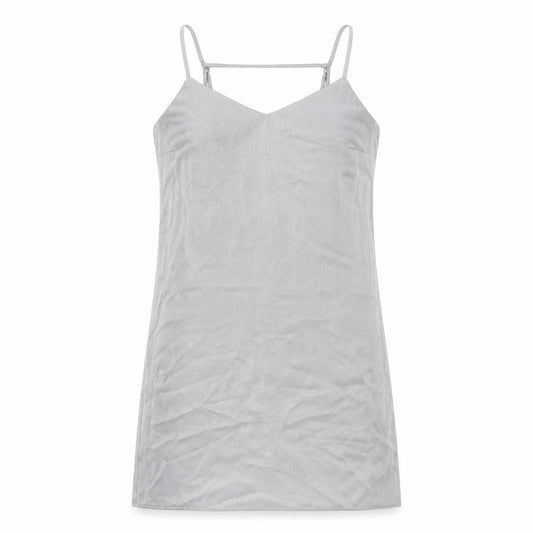 Divided by H&M Womens Grey Polyester Slip Dress Size 12 V-Neck Pullover