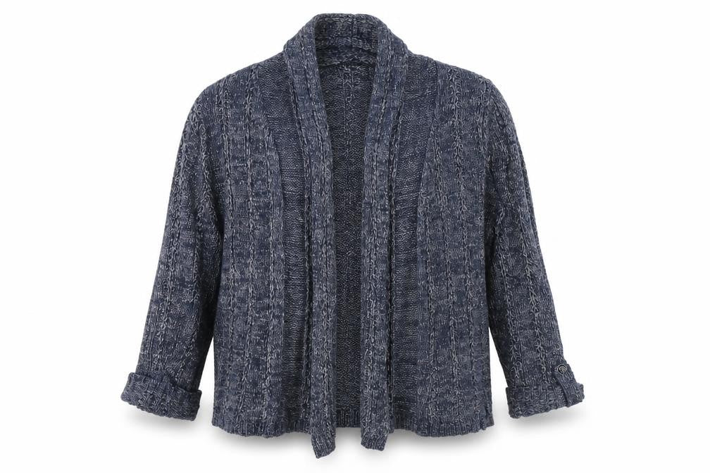 Classics Womens Blue V-Neck Acrylic Cardigan Jumper Size 14