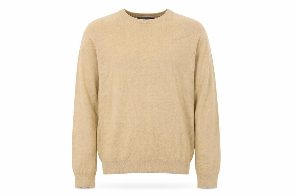 French Connection Mens Brown Collared Cotton Pullover Jumper Size M Long Sleeve