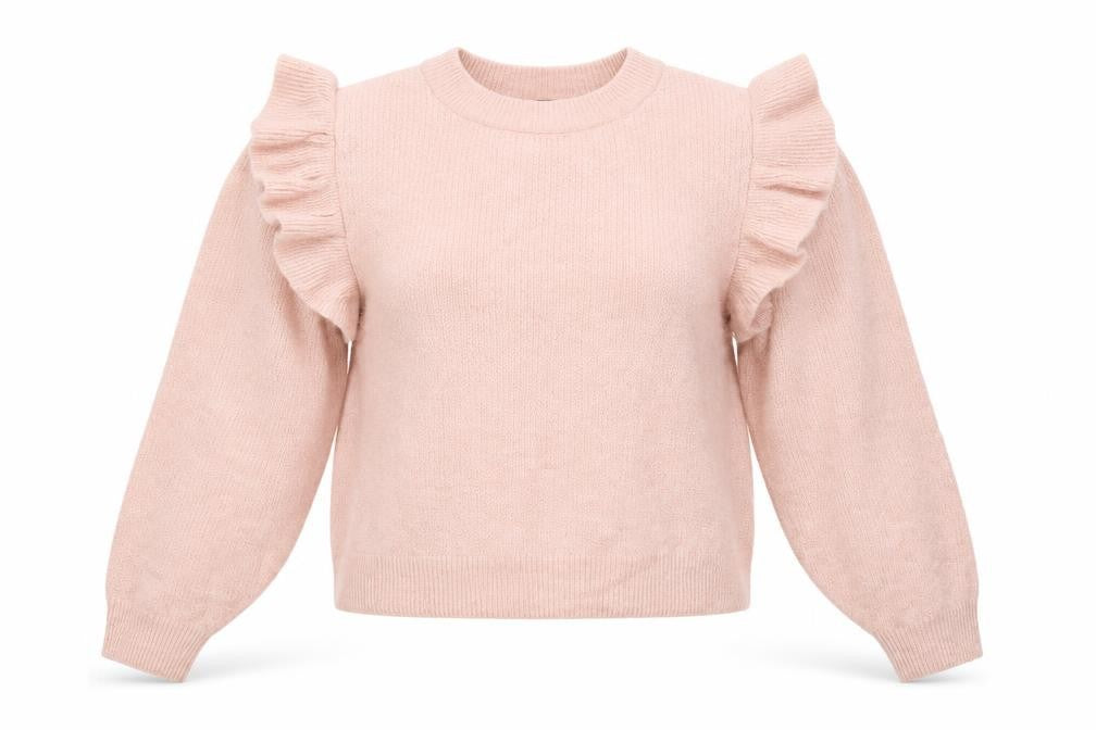 Divided by H&M Womens Pink Round Neck Acrylic Pullover Jumper Size M
