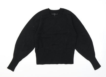 Next Womens Black Round Neck Polyester Pullover Jumper Size XS