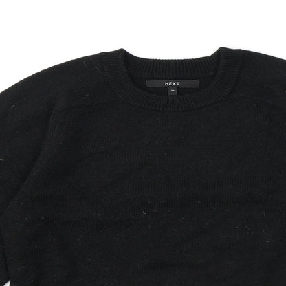 Next Womens Black Round Neck Polyester Pullover Jumper Size XS