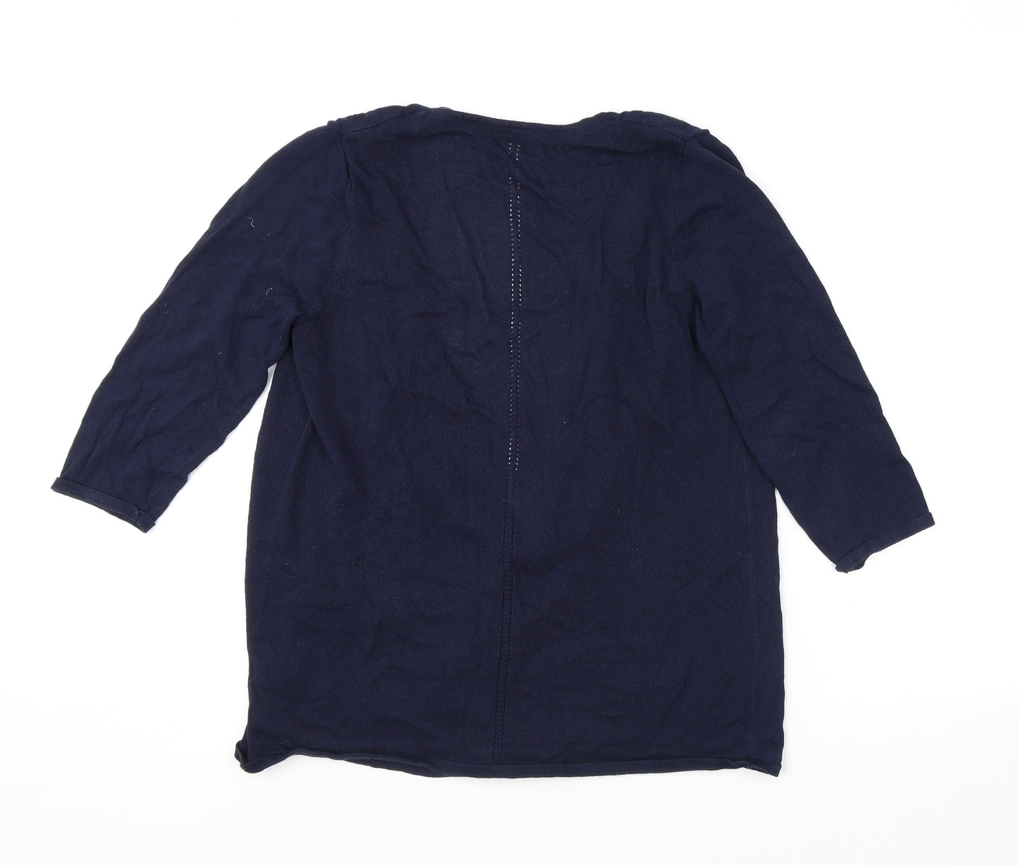 Monsoon Womens Blue V-Neck Viscose Cardigan Jumper Size M