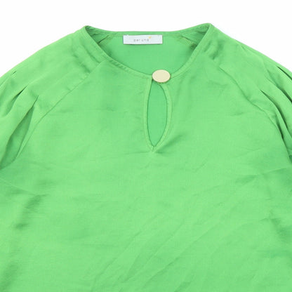 Marks & Spencer Womens Green Polyester Basic Blouse Size 8 Round Neck