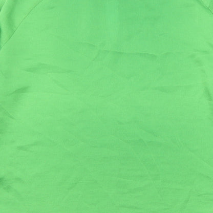 Marks & Spencer Womens Green Polyester Basic Blouse Size 8 Round Neck