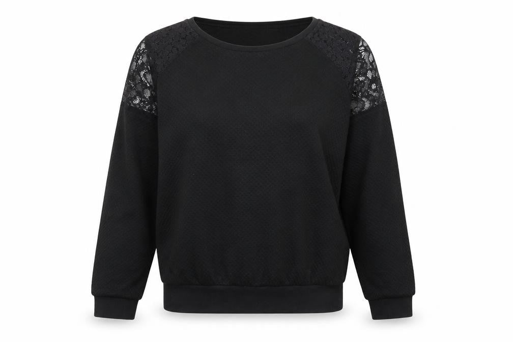 French Connection Womens Black Polyester Pullover Sweatshirt Size M Pullover