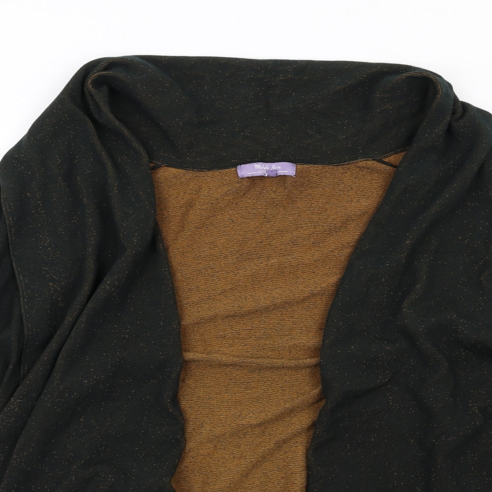 Michele Hope Womens Black V-Neck Viscose Cardigan Jumper Size 14