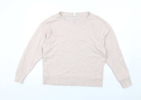 H&M Womens Pink Cotton Pullover Sweatshirt Size M Pullover