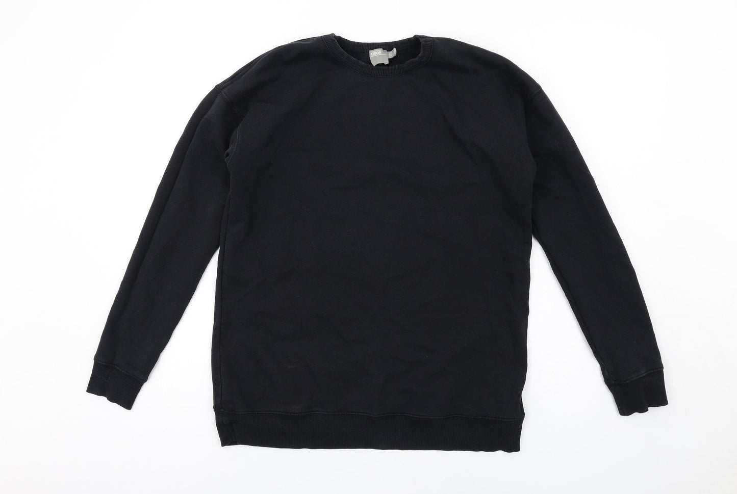 ASOS Womens Black Cotton Pullover Sweatshirt Size 10 Pullover