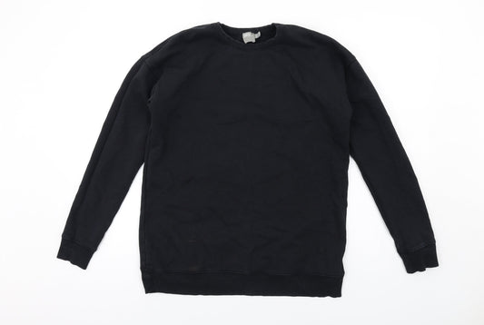 ASOS Womens Black Cotton Pullover Sweatshirt Size 10 Pullover