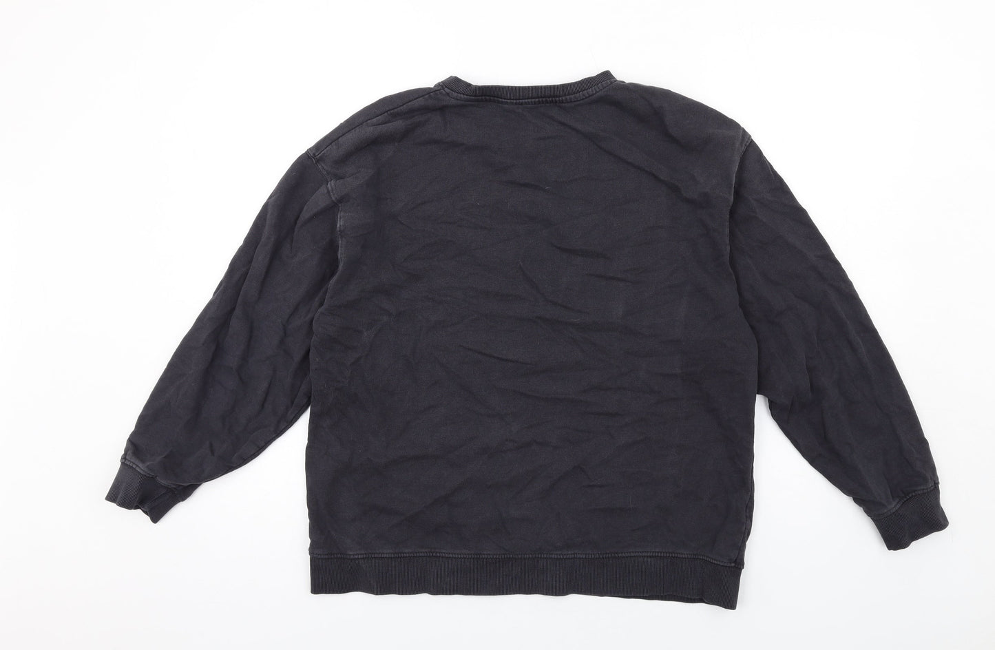 Zara Womens Grey Cotton Pullover Sweatshirt Size S Pullover