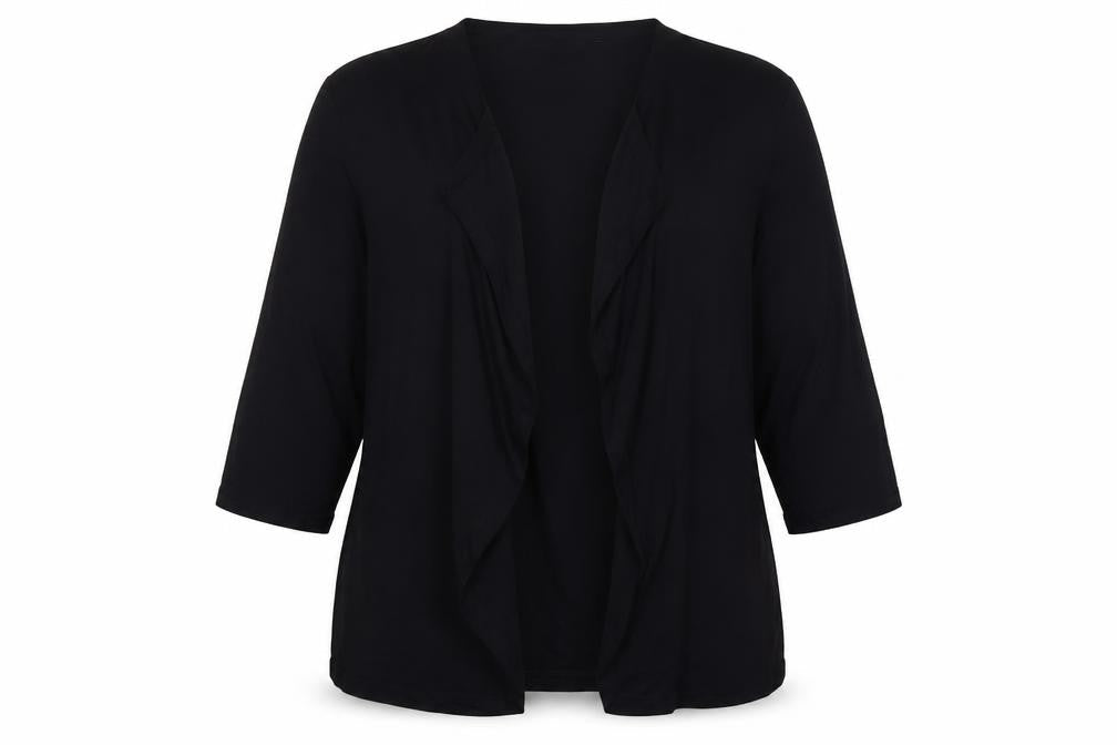 AAMILIFE Womens Black V-Neck Viscose Cardigan Jumper Size XL