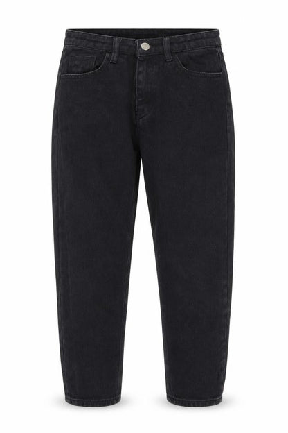 NEATO Womens Black Cotton Mom Jeans Size S L22 in Regular Zip
