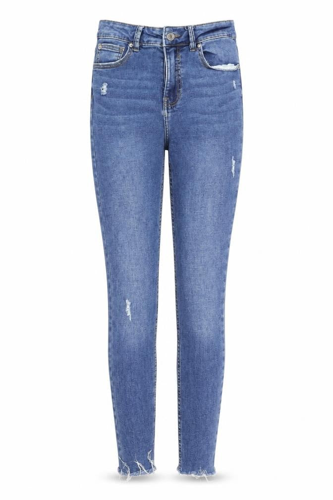 Denim & Co. Womens Blue Cotton Skinny Jeans Size 10 L25.5 in Regular Zip