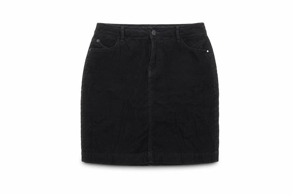 Indigo Womens Purple Cotton A-Line Skirt Size 10 Button