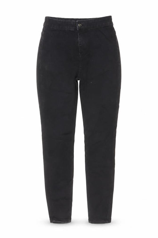TU Womens Black Cotton Skinny Jeans Size 10 L27 in Regular Button