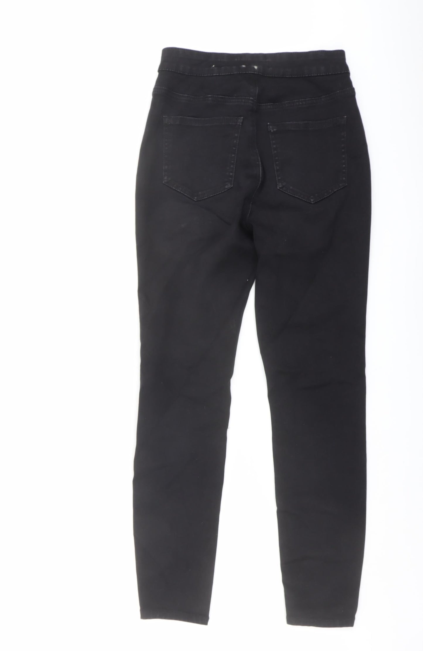 TU Womens Black Cotton Skinny Jeans Size 10 L27 in Regular Button