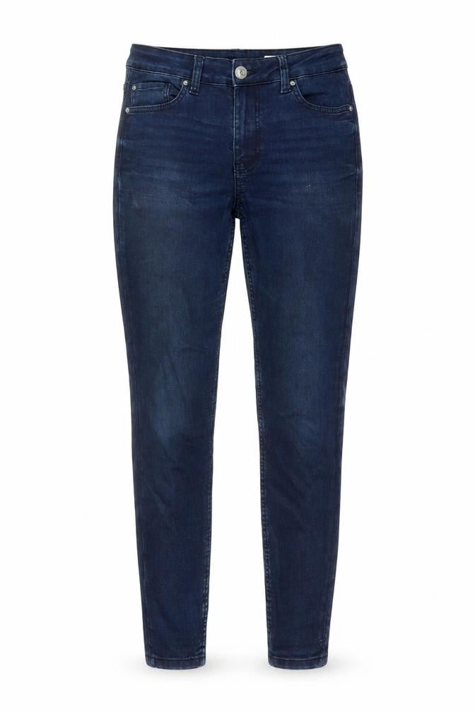Marks & Spencer Womens Blue Cotton Skinny Jeans Size 8 L27 in Regular Button